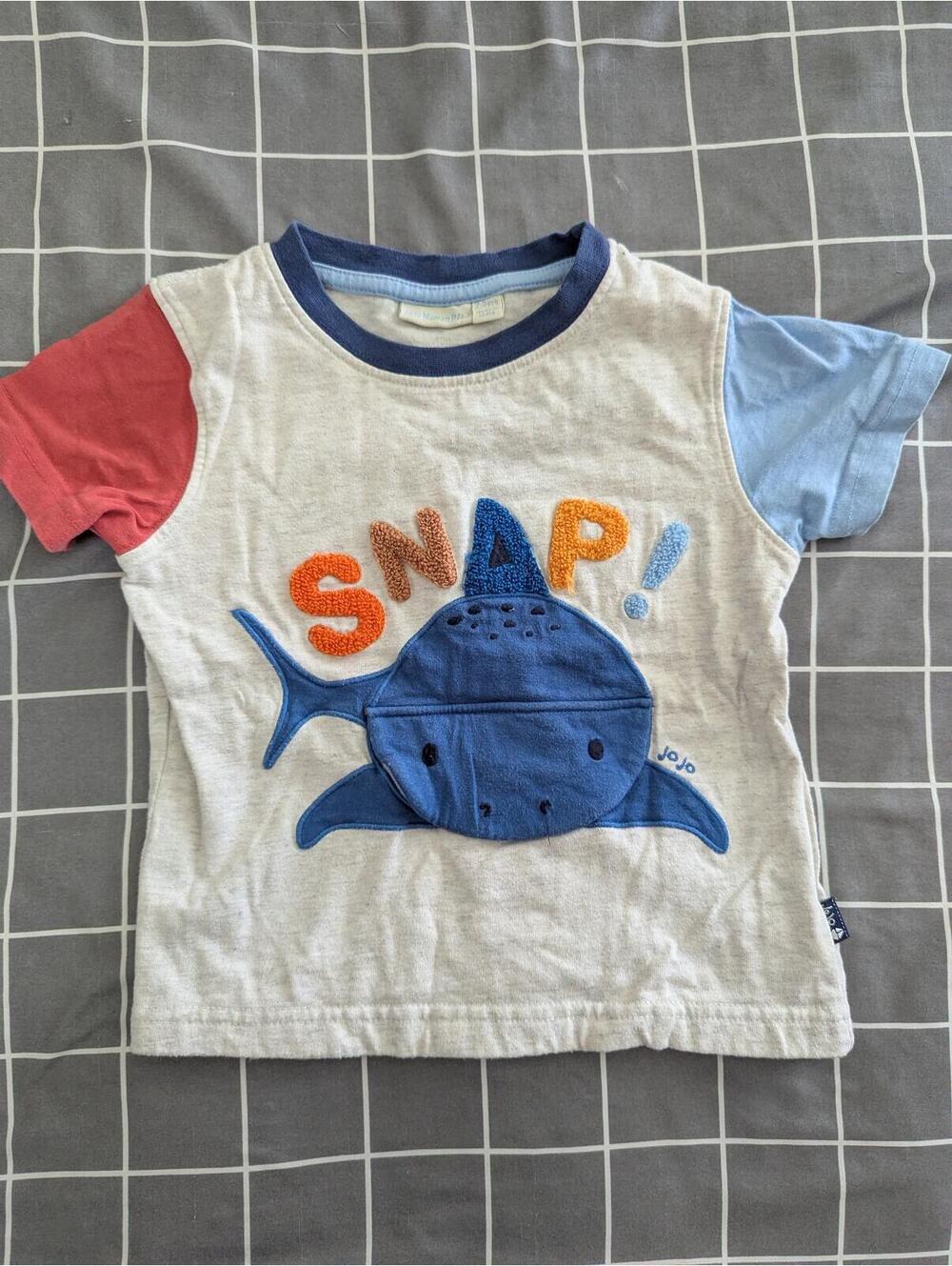 Jojo snap lift the flap shark tee